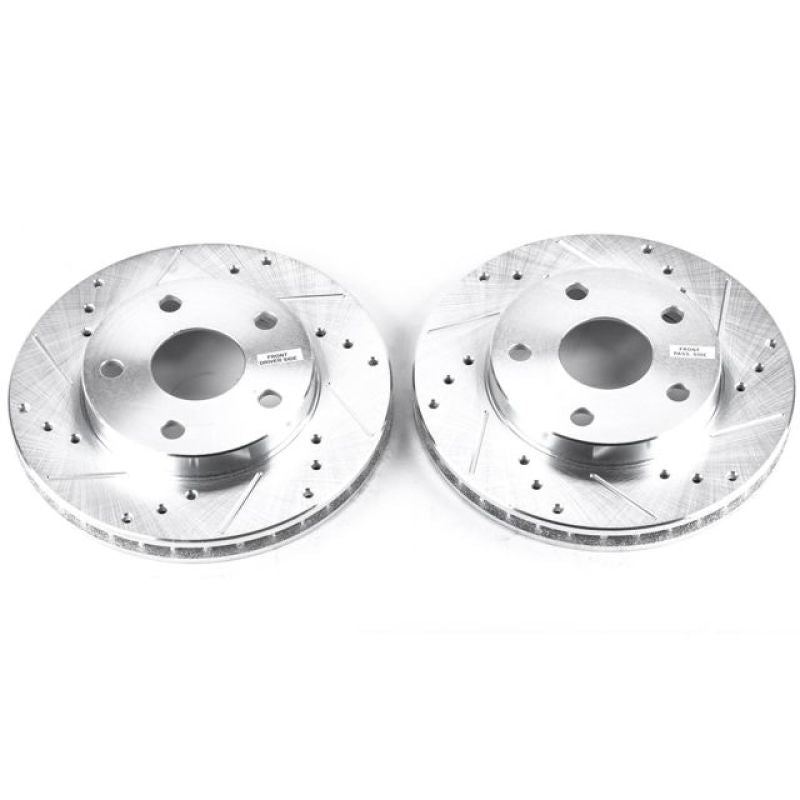 PSB Evolution Drill/Slot Rotor - Power Stop 91-95 Toyota MR2 Front Evolution Drilled & Slotted Rotors - Pair