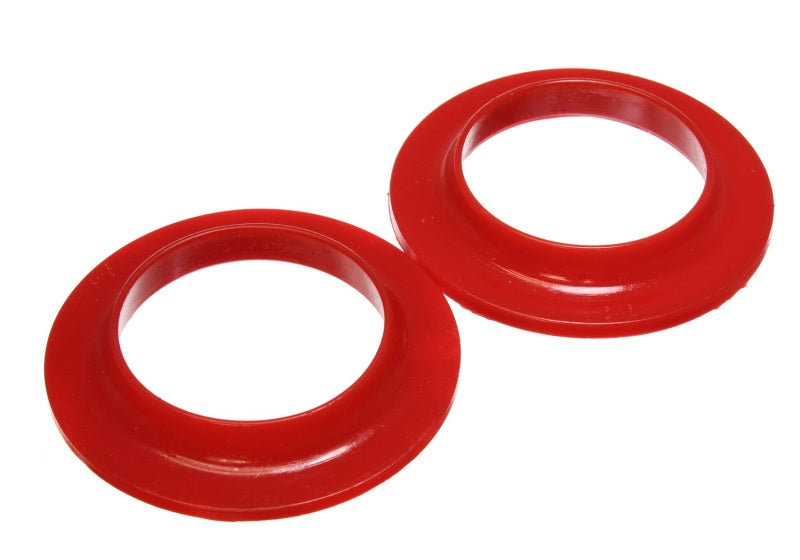 ES Spring Isolators - Red - Energy Suspension Universal 3-3/4in ID 5-13/16in OD 7/8in H Red Coil Spring Isolators (2 per set)