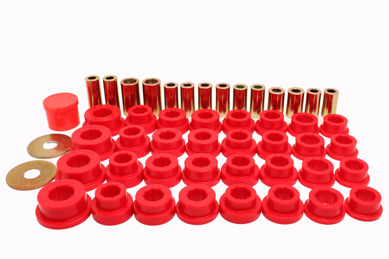 ES Cntrl Arm Bushings - Red - Energy Suspension Subaru 08-12 Impreza/08-14 WRX Red Rear Control Arm Bushing Set