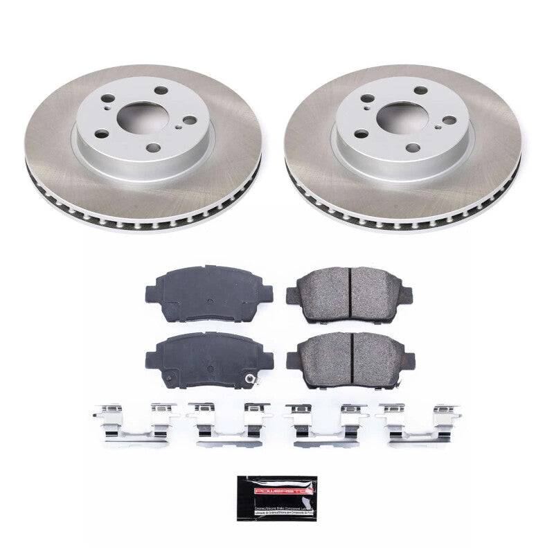 PSB Semi-Coated Rotor Kits - Power Stop 04-09 Toyota Prius Front Semi-Coated Rotor Kit