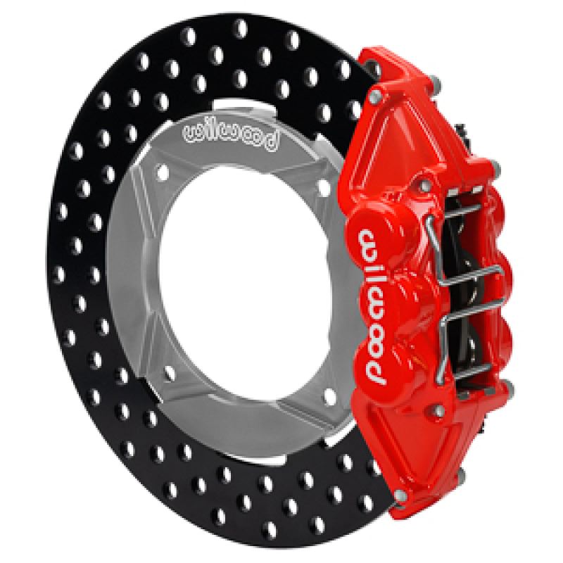 WIL UTV Big Brake Kits - Wilwood 2019 Polaris Turbo UTV6 Rear Kit 11.25in Drilled - Red