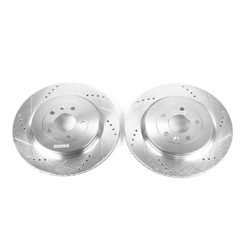 PSB Evolution Drill/Slot Rotor - Power Stop 13-19 Ford Explorer Rear Evolution Drilled & Slotted Rotors - Pair