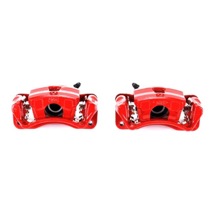 PSB Red Calipers - Power Stop 06-12 Mitsubishi Eclipse Rear Red Calipers w/Brackets - Pair