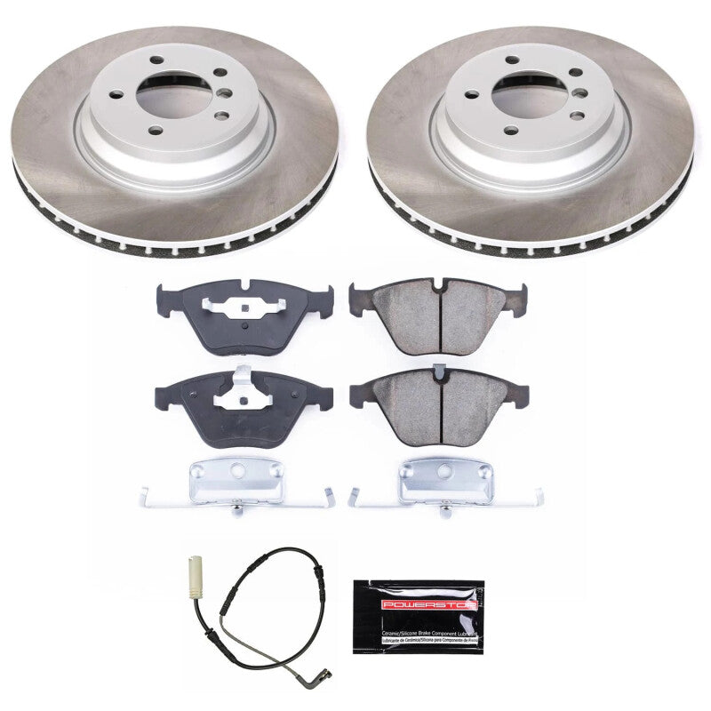 PSB Semi-Coated Rotor Kits - Power Stop 07-10 BMW 335i Front Semi-Coated Rotor Kit
