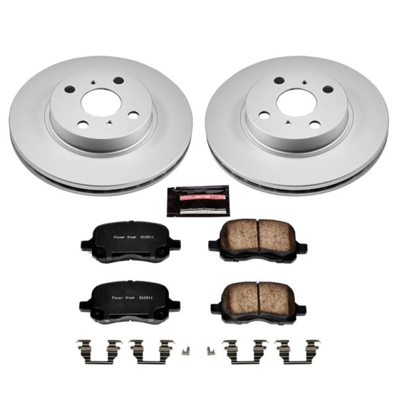 PSB Z17 Evolution Coated Kit - Power Stop 98-02 Chevrolet Prizm Front Z17 Evolution Geomet Coated Brake Kit