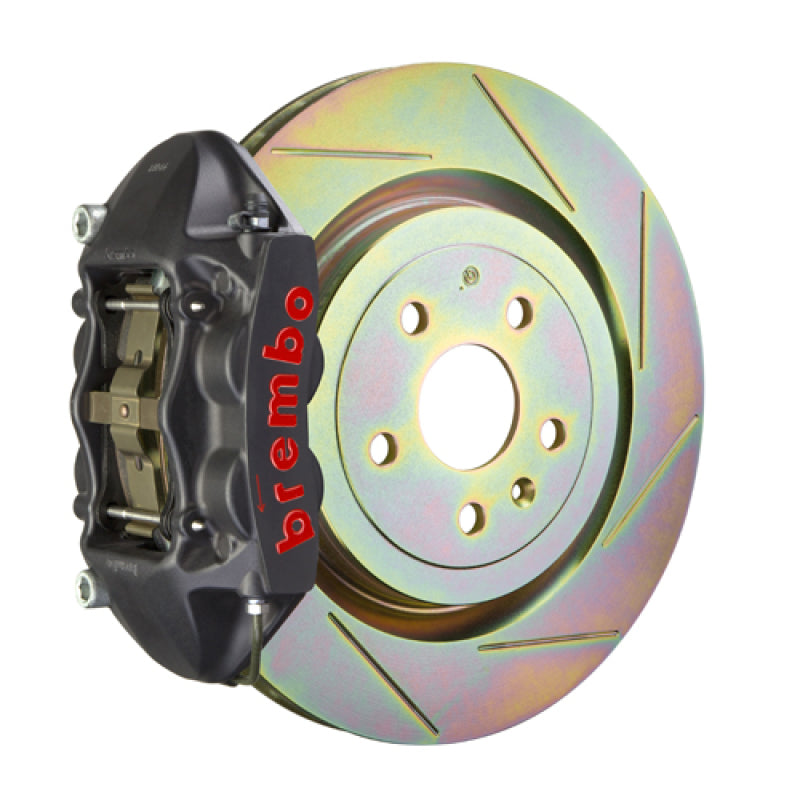 BRB Big Brake Kits - Brembo SS Rear GTS BBK 4 Piston Cast 365x28 1pc Rotor Slotted Type-1-Black HA