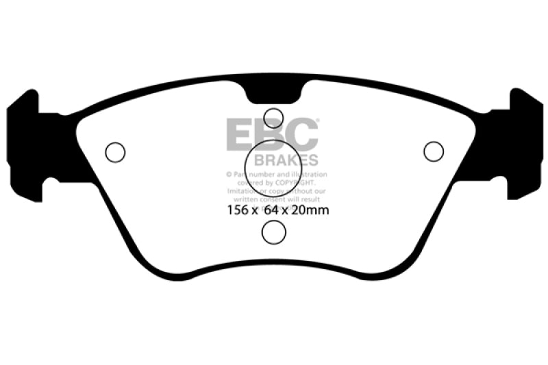 EBC Redstuff Brake Pad Sets - EBC 03-08 Chrysler Crossfire 3.2 Redstuff Front Brake Pads