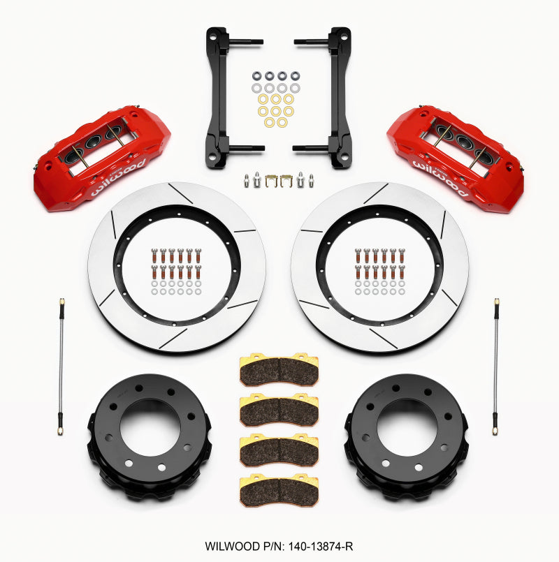 WIL TX6R Brake Kit - Wilwood TX6R Rear Kit 15.50in Red 2011-2015 GM Truck/SUV 2500