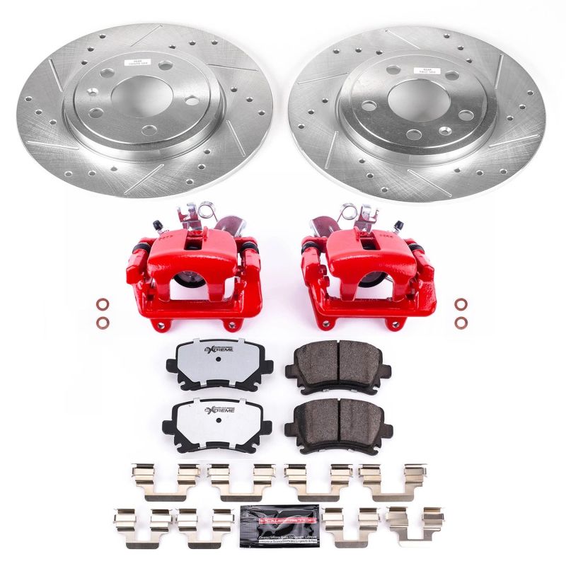 PSB Z26 Street Kit w/Cals - Power Stop 05-09 Audi A4 Rear Z26 Street Warrior Brake Kit w/Calipers