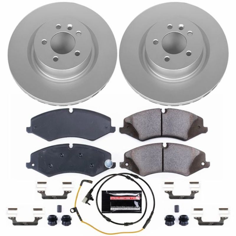 PSB Z23 Evolution Coated Kit - Power Stop 2017 Land Rover Discovery Front Z23 Evolution Sport Coated Brake Kit