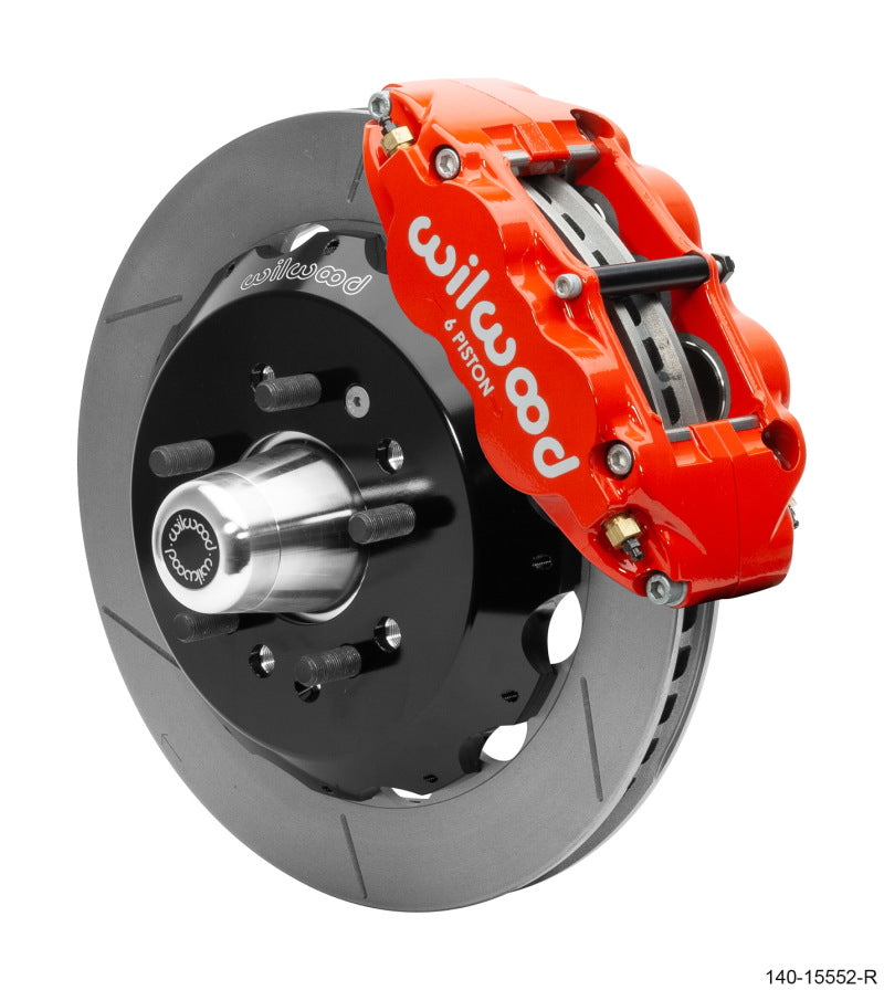 WIL Superlite Brake Kit - Wilwood 55-57 Chevrolet Bel Air Forged Narrow Superlite 6R Front Big Brake Kit - Red