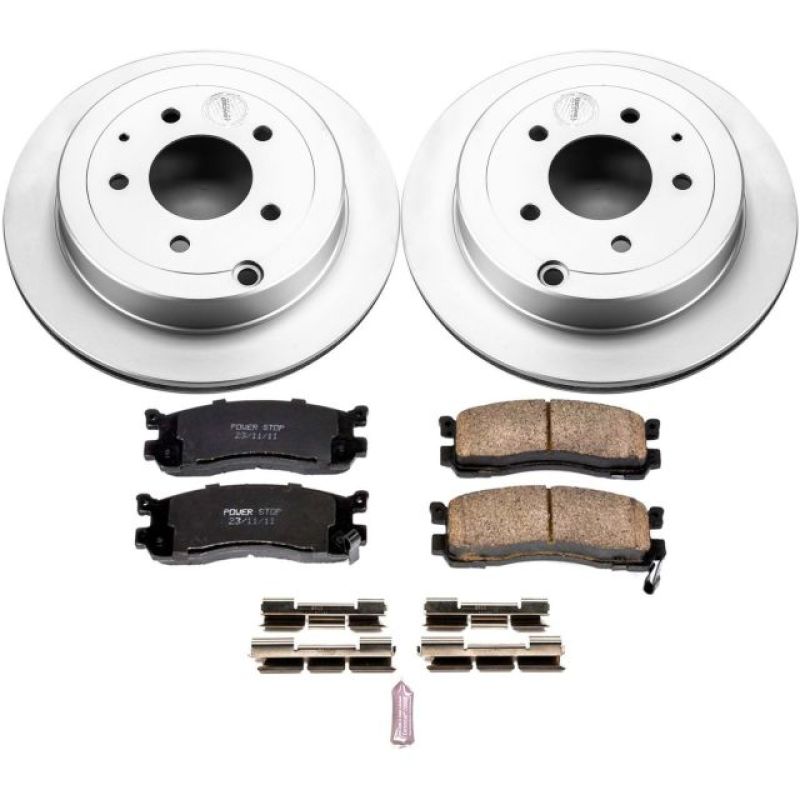 PSB Z17 Evolution Coated Kit - Power Stop 92-95 Mazda 929 Rear Z17 Evolution Geomet Coated Brake Kit