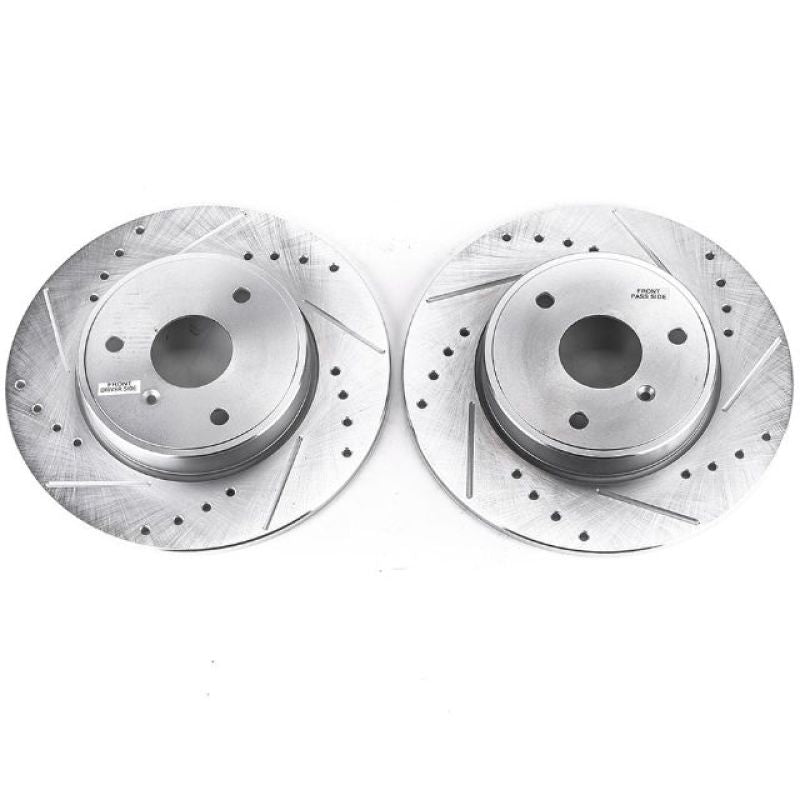 PSB Evolution Drill/Slot Rotor - Power Stop 08-16 Smart Fortwo Front Evolution Drilled & Slotted Rotors - Pair