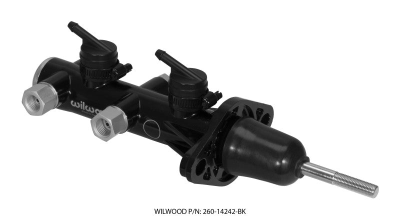 WIL Master Cylinder - Wilwood Tandem Remote Master Cylinder - 15/16in Bore Black