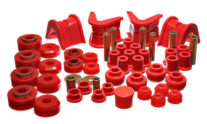 ES Hyper-Flex Sets - Red - Energy Suspension 73-79 Ford F-150 Pickup 4WD Red Hyper-flex Master Bushing Set