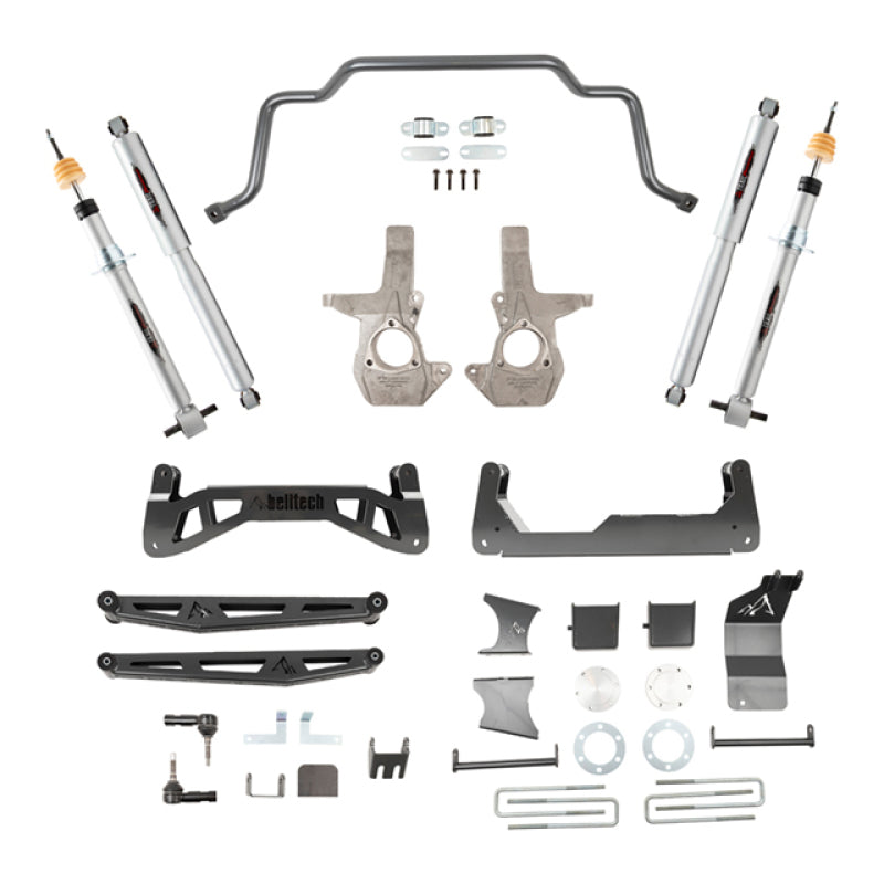 BT Lift Kit w Shocks - Belltech 07-16 Chevrolet Silverado / GMC Sierra 1500 4WD 7-9in Suspension Lift Kit w/ Shocks
