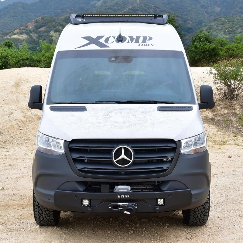 WES Pro-Series Bumpers - Westin 19-23 Mercedes-Benz Sprinter Pro-Series Mid Width Front Bumper - Textured Black
