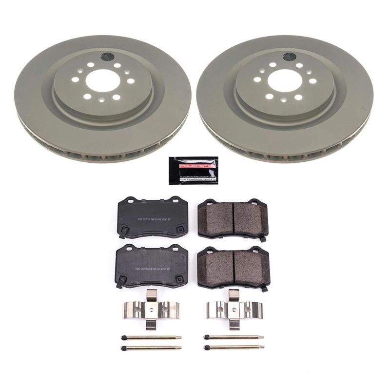 PSB Z17 Evolution Coated Kit - Power Stop 04-07 Cadillac CTS Rear Z17 Evolution Geomet Coated Brake Kit