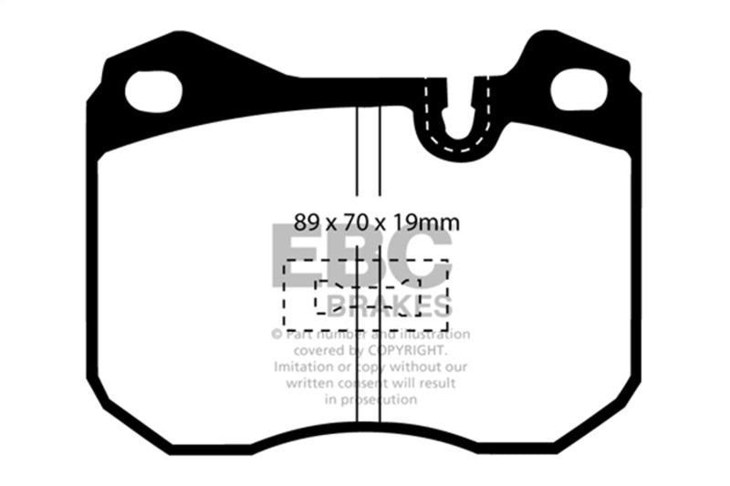 EBC Yellowstuff Brake Pad Sets - EBC 79-88 Porsche 924 2.0 Turbo Yellowstuff Front Brake Pads