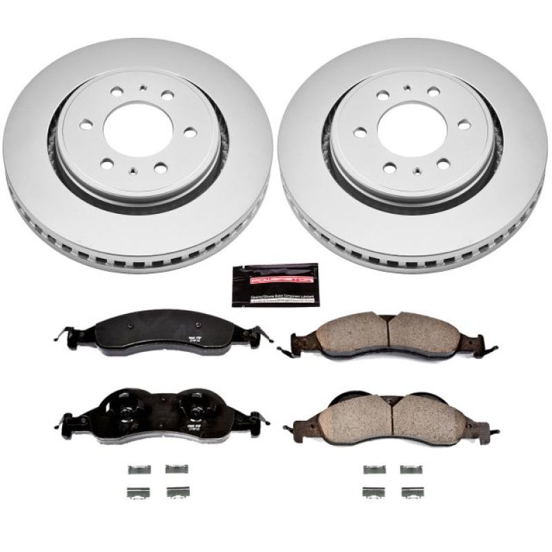 PSB Z17 Evolution Coated Kit - Power Stop 07-09 Ford Expedition Front Z17 Evolution Geomet Coated Brake Kit