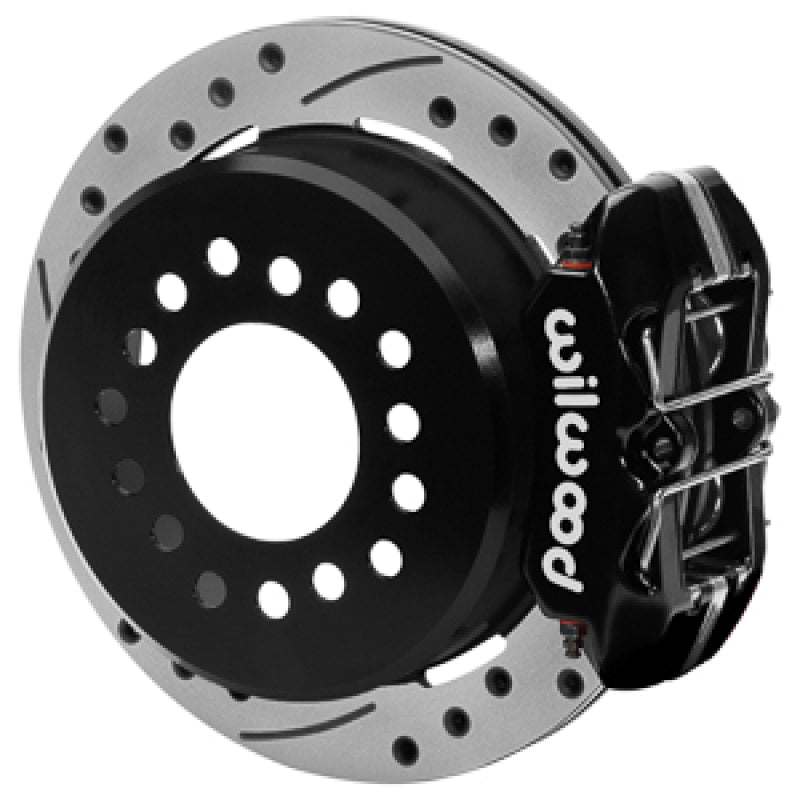 WIL Dynapro Brake Kit - Wilwood Chevy Monte Carlo Forged 4 Piston DynaPro Black Caliper HP32 VV D&S Rotor - 11.00x0.81