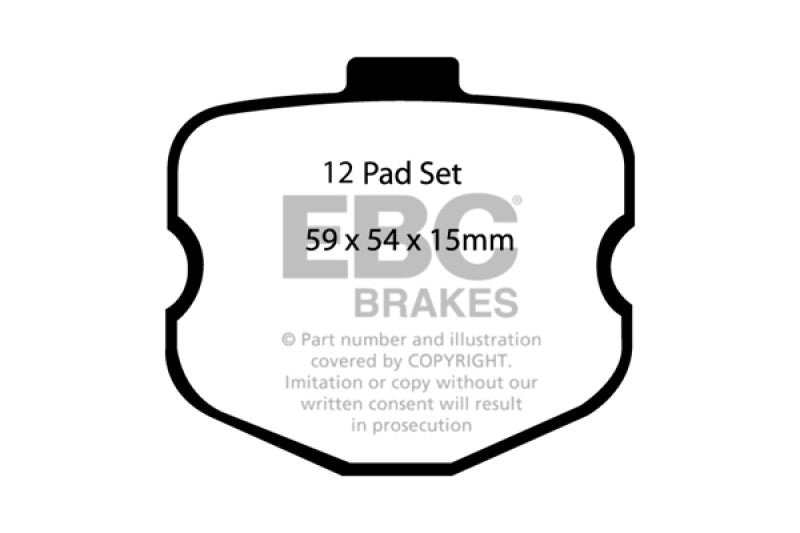 EBC Redstuff Brake Pad Sets - EBC 06-08 Chevrolet Corvette (C6) 7.0 (Z06) Redstuff Front Brake Pads