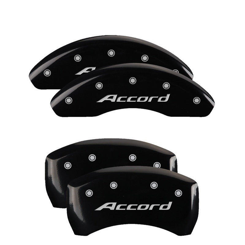 MGP Caliper Covers 4 Logo - MGP 4 Caliper Covers Engraved Front Accord Rear Accord Black Finish Silver Char 2018 Honda Accord