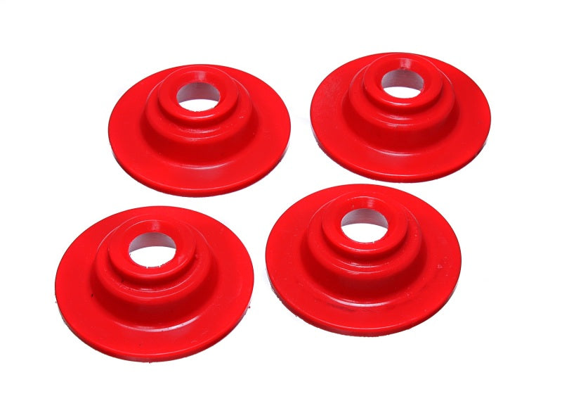 ES Spring Isolators - Red - Energy Suspension 06-14 VW GTI / 05-15 VW Jetta (Base, Incl. Wagon) Red Rear Spring Isolator Set