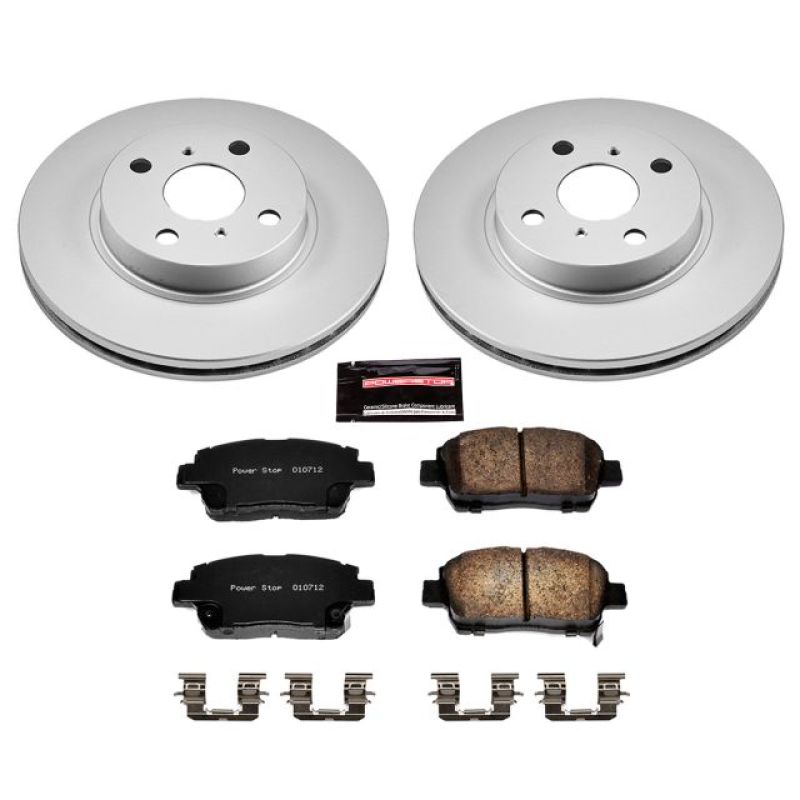PSB Z17 Evolution Coated Kit - Power Stop 01-03 Toyota Prius Front Z17 Evolution Geomet Coated Brake Kit
