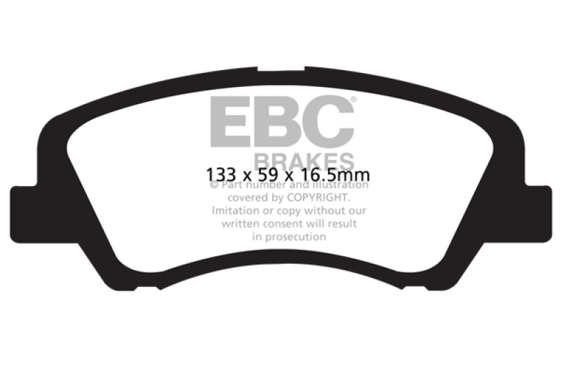 EBC Greenstuff Brake Pad Sets - EBC 12+ Hyundai Accent 1.6 Greenstuff Front Brake Pads