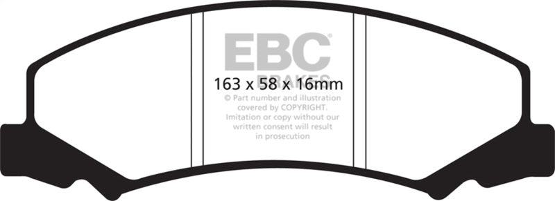 EBC Yellowstuff Brake Pad Sets - EBC 08-09 Buick Allure (Canada) 5.3 Yellowstuff Front Brake Pads