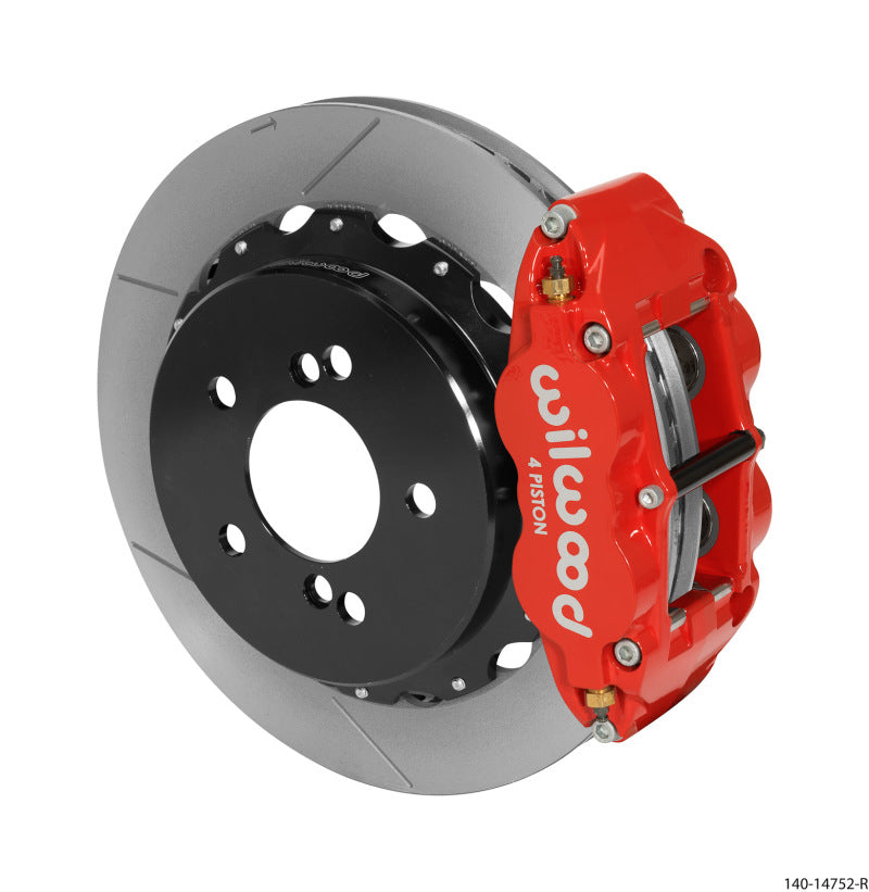 WIL Superlite Brake Kit - Wilwood Narrow Superlite 4R Rear Kit 12.88in Slotted Red 00-06 BMW M3 E46