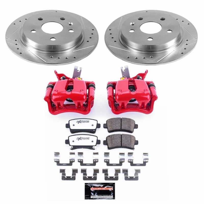 PSB Z26 Street Kit w/Cals - Power Stop 14-15 Chevrolet Malibu Rear Z26 Street Warrior Brake Kit w/Calipers