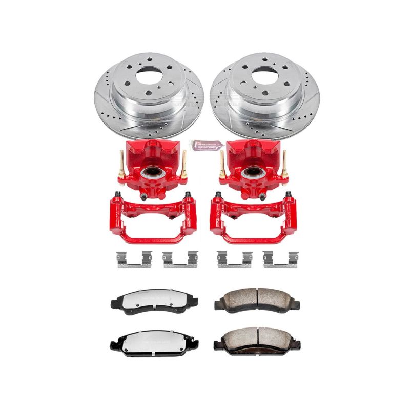 PSB Z36 Truck & Tow Kit w/Cals - Power Stop 15-19 Cadillac Escalade Rear Z36 Truck & Tow Brake Kit w/Calipers