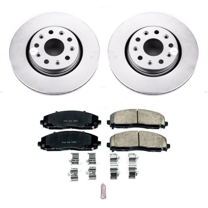 PSB Z17 Evolution Coated Kit - Power Stop 18-19 Jeep Wrangler Front Z17 Evolution Geomet Coated Brake Kit