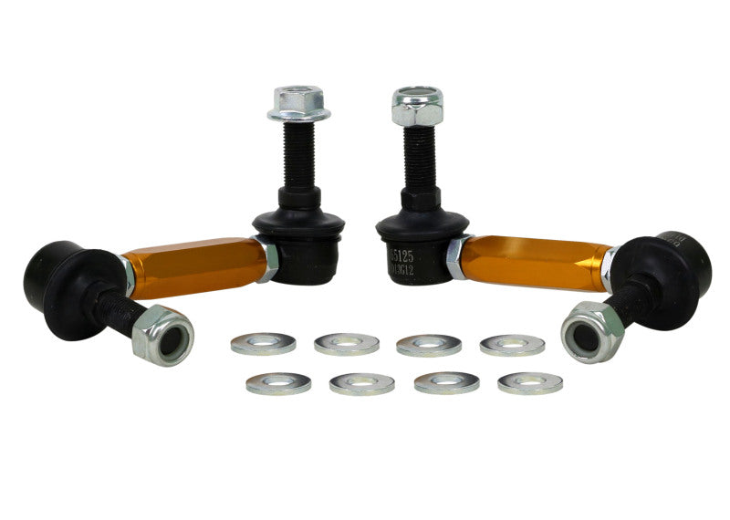 WL Sway Bar Links - Whiteline Universal Sway Bar Link Assembly Heavy Duty Adjustable Steel Ball 115mm Size