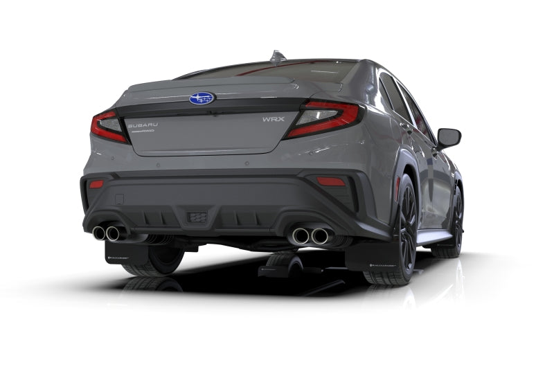 RAL UR Blk Flap/Met. Blk Logo - Rally Armor 22-25 Subaru WRX Black UR Mud Flap - Metallic Black Logo