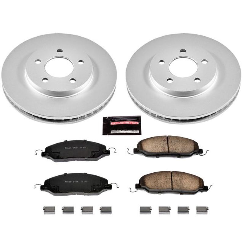 PSB Z17 Evolution Coated Kit - Power Stop 05-10 Ford Mustang Front Z17 Evolution Geomet Coated Brake Kit