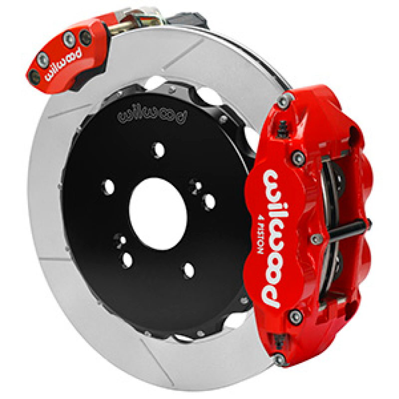 WIL Superlite Brake Kit - Wilwood Narrow Superlite 4R Front Hat Kit 12.88in Drill Red Honda S2000