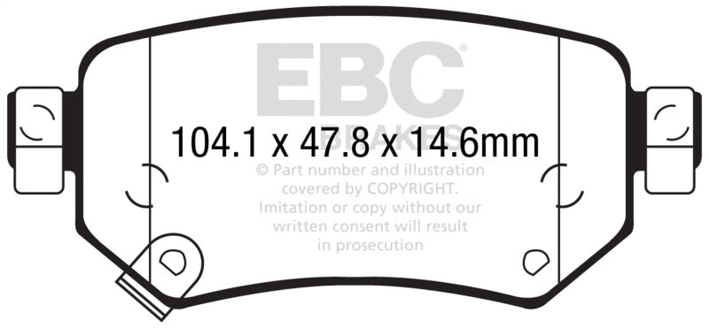 EBC Ultimax2 Brake Pad Sets - EBC 2016+ Mazda 6 2.5L Ultimax2 Rear Brake Pads