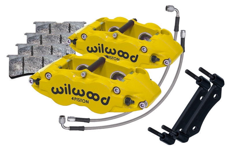WIL Superlite Caliper - Wilwood 84-89 Porsche 911 Front Superlite Caliper Kit 3.5in MT - Yellow