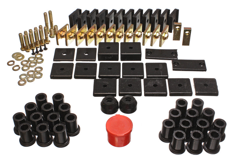 ES Hyper-Flex Sets - Black - Energy Suspension 64-78 Toyota FJ40 Land Cruiser Black Hyper-Flex Master Bushing Set