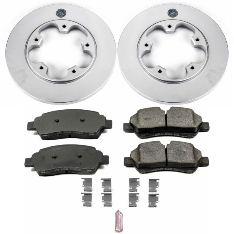 PSB Z17 Evolution Coated Kit - Power Stop 15-19 Ford Transit-150 Rear Z17 Evolution Geomet Coated Brake Kit