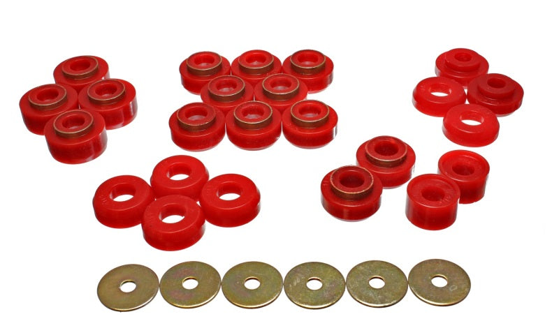 ES Body Mounts - Red - Energy Suspension GM Body Mount - Red