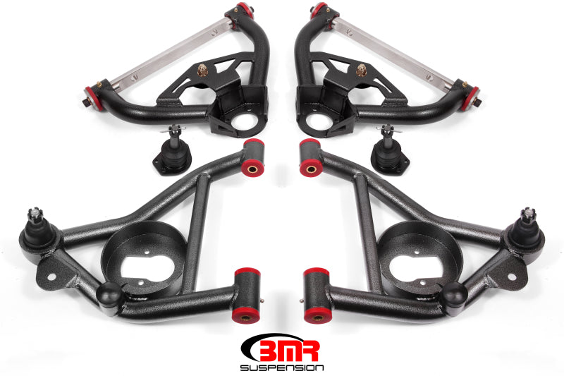 BMR Control Arms - BMR 78-87 G-Body Upper And Lower A-Arm Kit - Black Hammertone