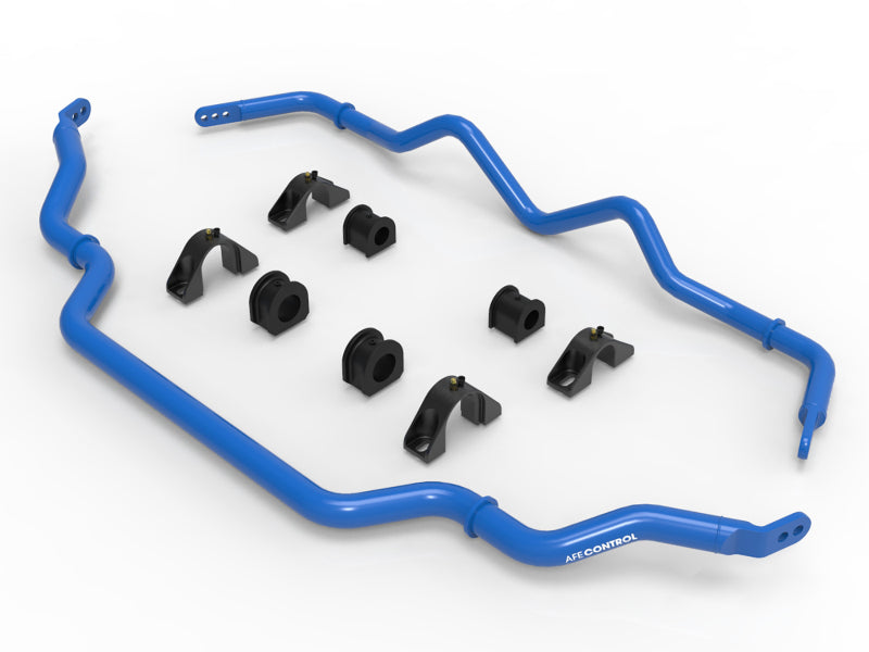 AFE Sway Bar Set - aFe 16-21 Infiniti Q50/Q60 3.0L (tt) Front and Rear Sway Bar Set Blue