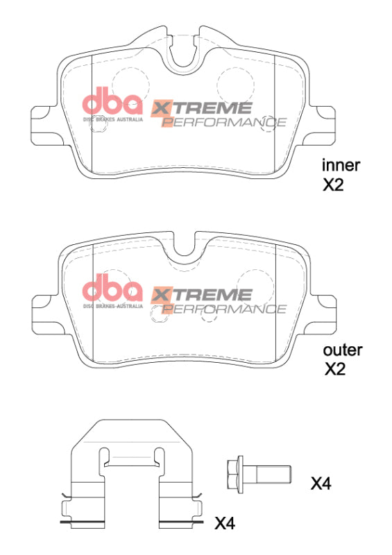 DBA XP Performance Brake Pads - DBA 2023+ BMW 420i XP Performance Rear Brake Pads