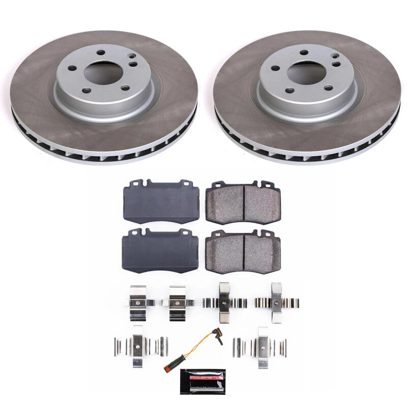 PSB Semi-Coated Rotor Kits - Power Stop 07-09 Mercedes-Benz E550 Front Semi-Coated Rotor Kit