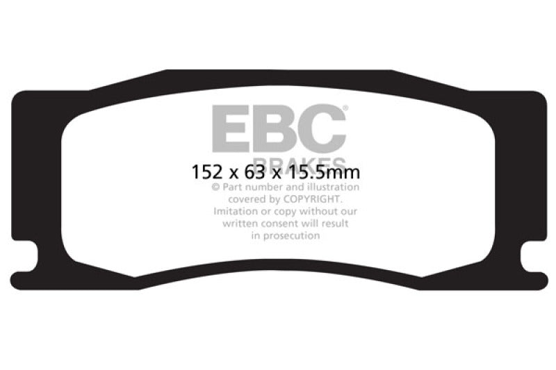 EBC Yellowstuff Brake Pad Sets - EBC 08-09 Jaguar XKR 4.2 Supercharged (Portfolio) Yellowstuff Front Brake Pads
