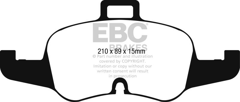 EBC Redstuff Brake Pad Sets - EBC 2016+ Audi TTS Quattro 2.0L Turbo Redstuff Front Brake Pads